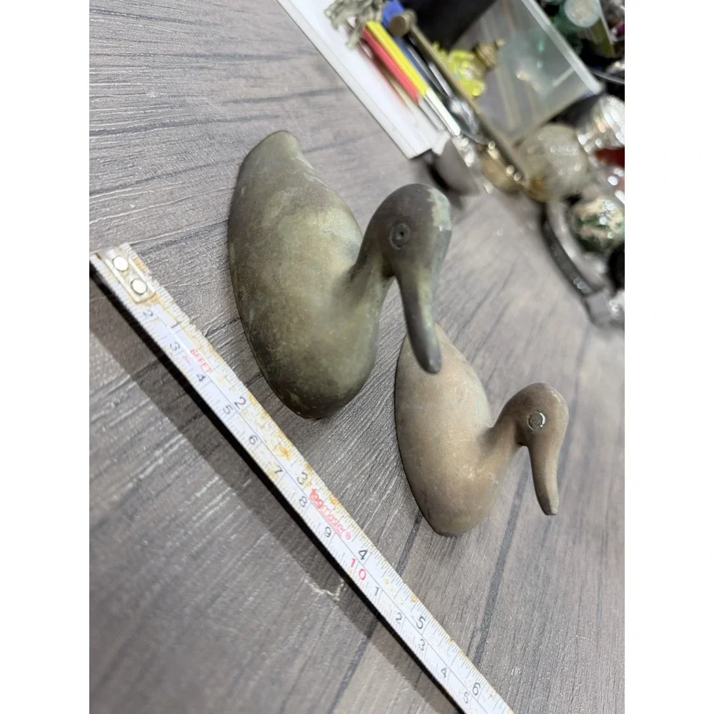 Vintage Castilian Imports Brass  Long Billed Duck Figurines Paperweights